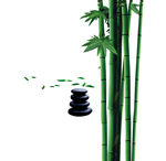 竹子 石头 荷叶 素材