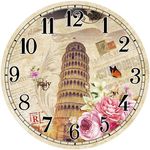 复古建筑比萨斜塔钟面