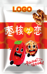 枣夹核桃零食坚果包装袋