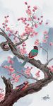 唯美花卉鸟儿山水画装饰画