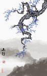 中式喜鹊梅花工笔花鸟山水装饰画