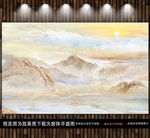 流水生财现代简约山水画