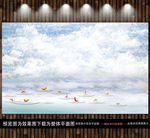 大理石石纹山水