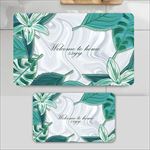 北欧简约植物花卉地毯 地垫