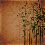 矢量传统竹子绘画