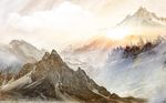 大理石纹山水背景墙
