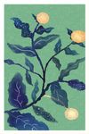 抽象夸张叶子手绘装饰画
