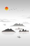 中国风意境水墨山水装饰画