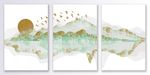 中国风淡彩山水图案装饰画