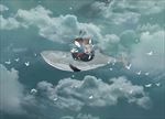 梦幻星光海豚手绘背景墙
