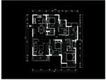 CAD三室高层户型平面方案