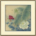 新中式工笔花鸟国画