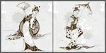 矢量日本女性和服插画