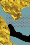 金色现代抽象几何图案装饰画