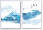 现代简约抽象山水装饰画