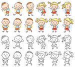 卡通简笔画儿童