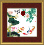 荷花装饰画