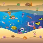 卡通海底生物