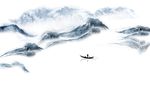 新中式水墨山水背景墙