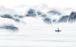新中式水墨山水背景墙