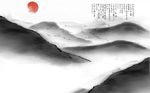 中式水墨山水背景墙