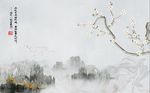 中式手绘工笔花鸟背景墙