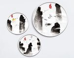中国风水墨山水手绘意境装饰画