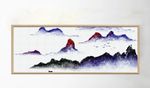 中式山水意境抽象装饰画
