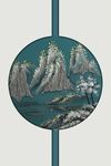 中国风立体浮雕山水装饰画