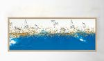 抽象海洋手绘水墨飞鸟装饰画