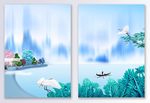 中国风白鹭水墨装饰画