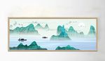 质感山水高山流水装饰画