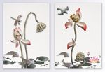 中国风浮雕立体荷花莲蓬装饰画