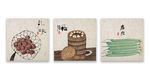 小清新民俗彩绘蔬菜食物装饰画