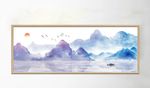 中国风意境山水风景飞鸟装饰画