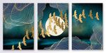 北欧晶瓷星空飞鸟装饰画