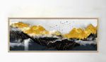 北欧风抽象山水金箔装饰画