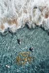 蓝色海浪海边北欧清新装饰画