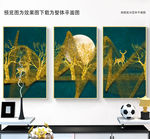 简约森林麋鹿装饰画