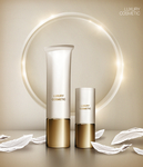 金色奢华高端化妆品广告设计素材
