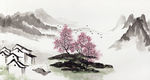 禅意 山水画 中国风 水墨画