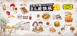 复古砖墙餐饮美食背景墙