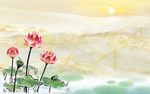 爱莲说大理石背景墙