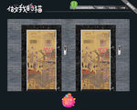 复古 电梯画