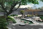 中式小庭园景观设计效果图