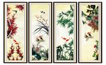 中国风中式鱼花鸟背景墙