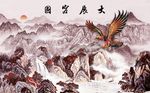 新中式大展宏图背景墙