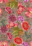 手绘水彩花卉蛇纹服装印花图案