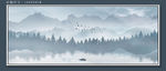 山水装饰画 大型山水挂画