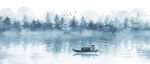 水墨 风景 水彩 插画 水彩画